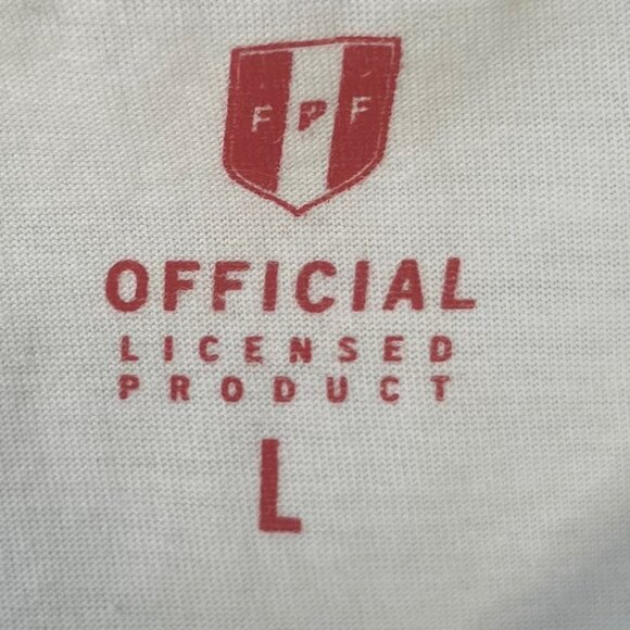 FPF Vamos Peru Soccer Futbol Tshirt Womens Large White New Official Licensed - Picture 8 of 11